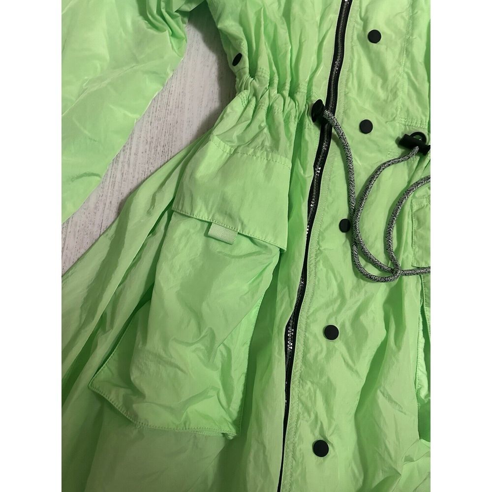 NWT‎ Free People Movement Aurora Maxi Windbreaker Parka Jacket Neon Lime XS $228 - Picture 7 of 14
